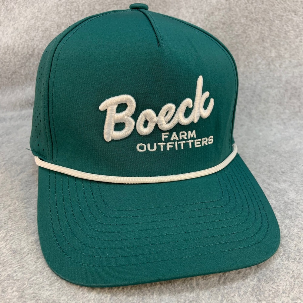 Boeck Farm Outfitters Mens Green Pacific Headwear Rope Snapback Hat P424 OS
